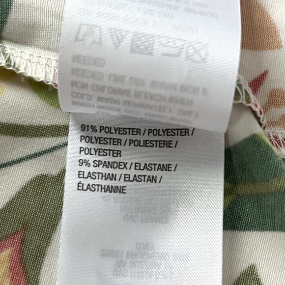 Bob Mackie Wearable Art Folk Floral Print Green Open Cardigan Kimono Jacket M - Picture 8 of 10